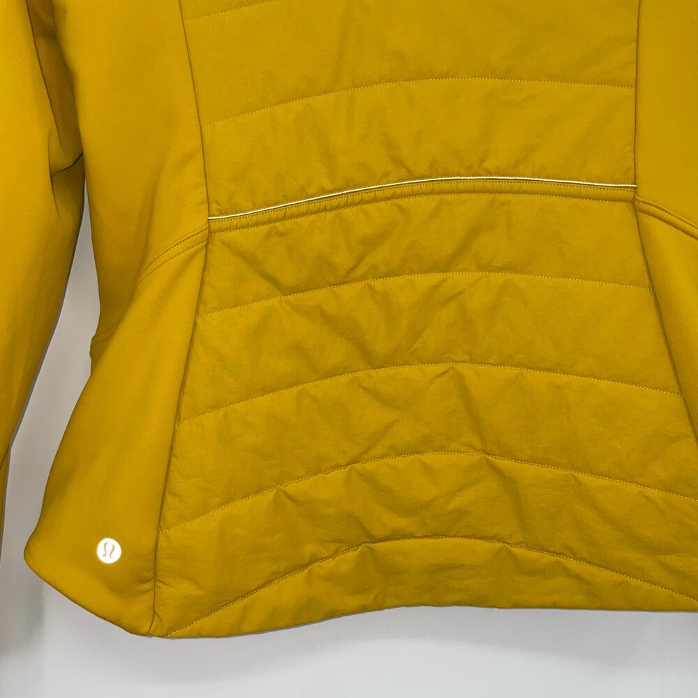 Lululemon Another Mile Jacket Honeycomb Gold Mustard Yellow Running Coat Hood 6 - Picture 5 of 14